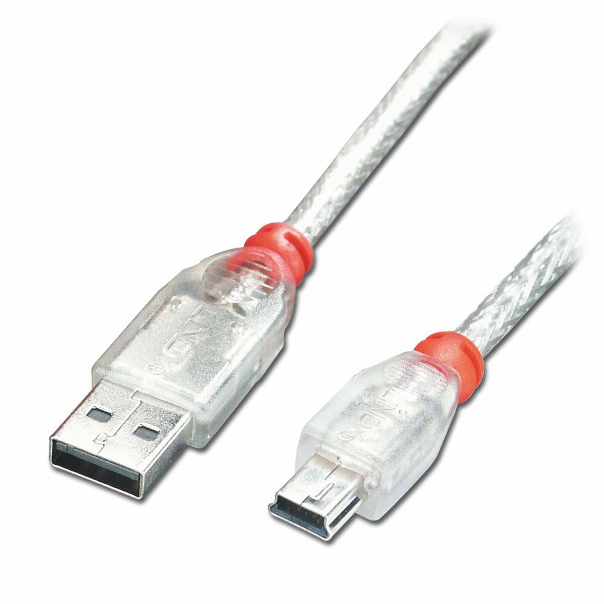 USB 2.0 A to Mini USB B Cable LINDY Grey 1 m